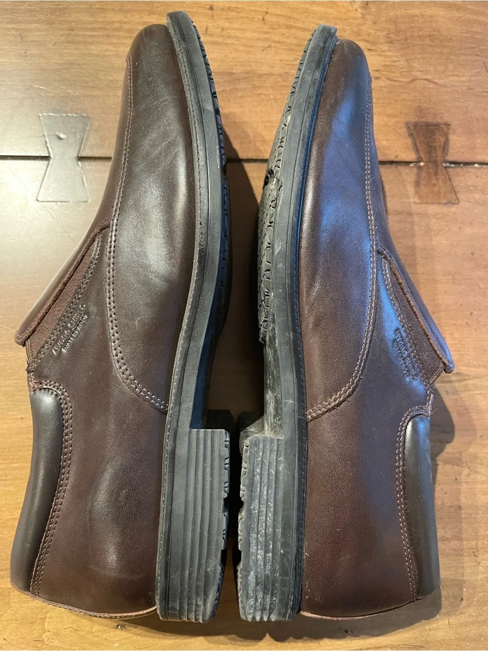 Rockport Men's Dark Brown Leather Slip-On Loafers